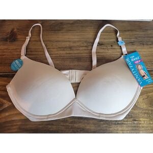 WOMENS VANITY FAIR EGO BOOST WIRELESS PUSH UP BRA NEUTRAL 38C NWT SMOOTH CONVERT